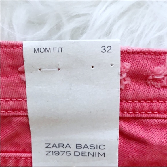 Zara Jeans high waist mom Red distressed size 00. - Picture 5 of 6